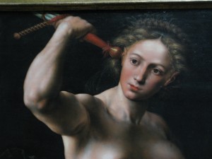 Judith is going to cut a bitch